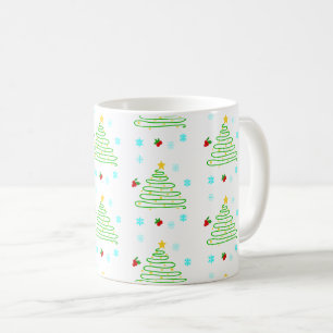 Christmas tree design mug