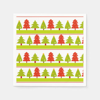 Christmas tree design paper napkins