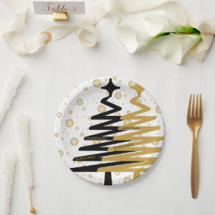 christmas tree design paper plate