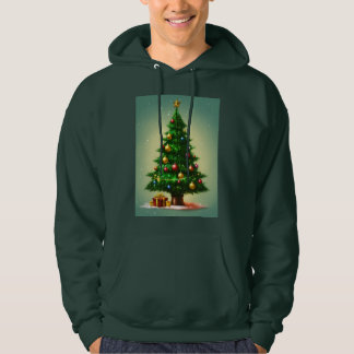 christmas tree designed hoodie