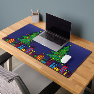Christmas tree desk mat