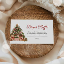 Christmas Tree Diaper Raffle Baby Shower Enclosure