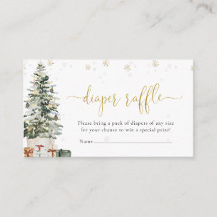 Christmas Tree Diaper Raffle Enclosure Card
