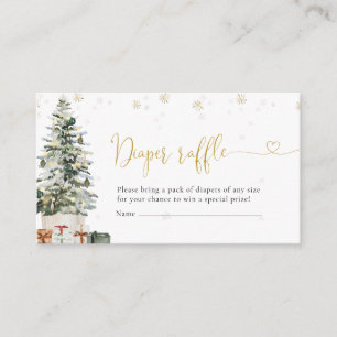 Christmas Tree Diaper Raffle Enclosure Card