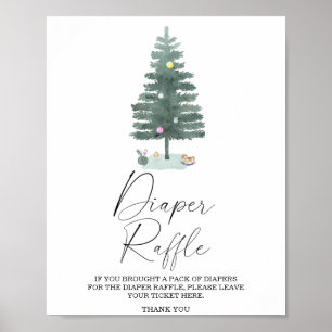Christmas tree - diaper raffle poster