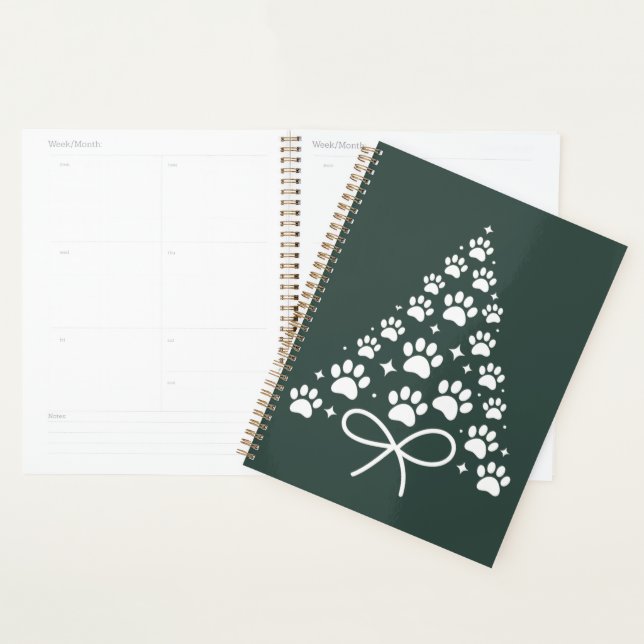 Christmas Tree Dog Lover Owner Gift Holiday  Planner (Display)