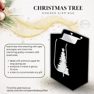 Christmas Tree Doodle Gift Bag