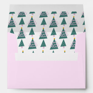 Christmas Tree Doodle Theme Holiday Envelope