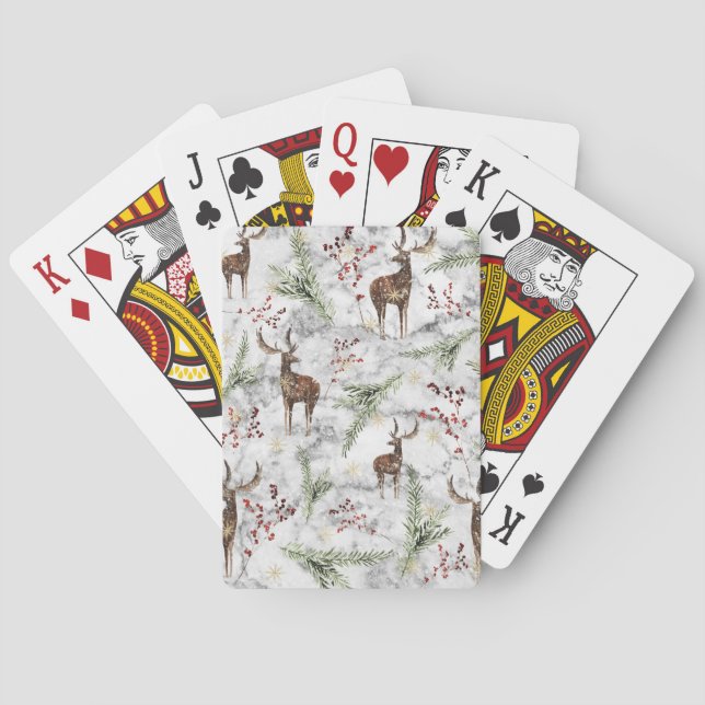 Christmas Tree Dot Art Playing Cards (Back)