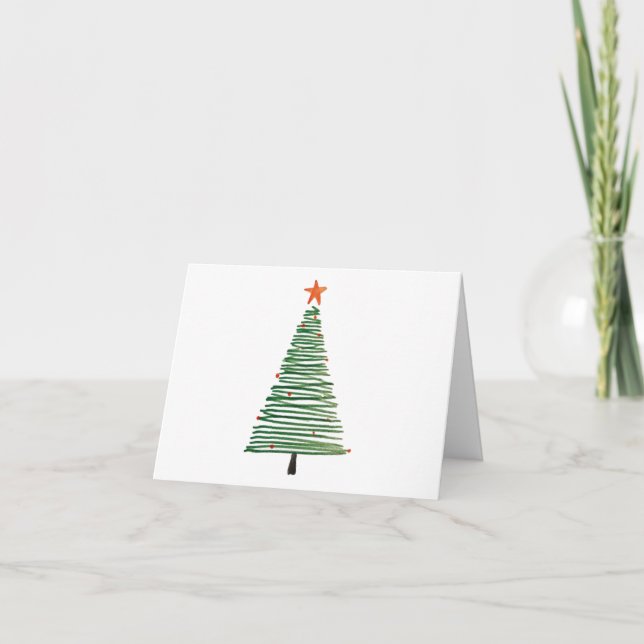 Christmas tree drawing card (Front)