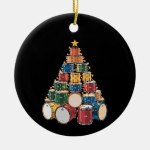 Christmas Tree Drummer Music Holiday Drum Band Ceramic Tree Decoration