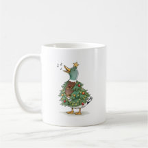 Christmas Tree Duck Singing for Funny Holiday Love