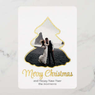 Christmas tree elegance 5" x 7" Foil Invitation