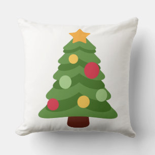 christmas tree emojis cushion