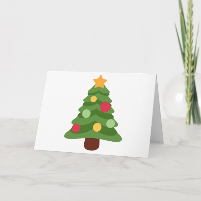 christmas tree emojis holiday card (Front)