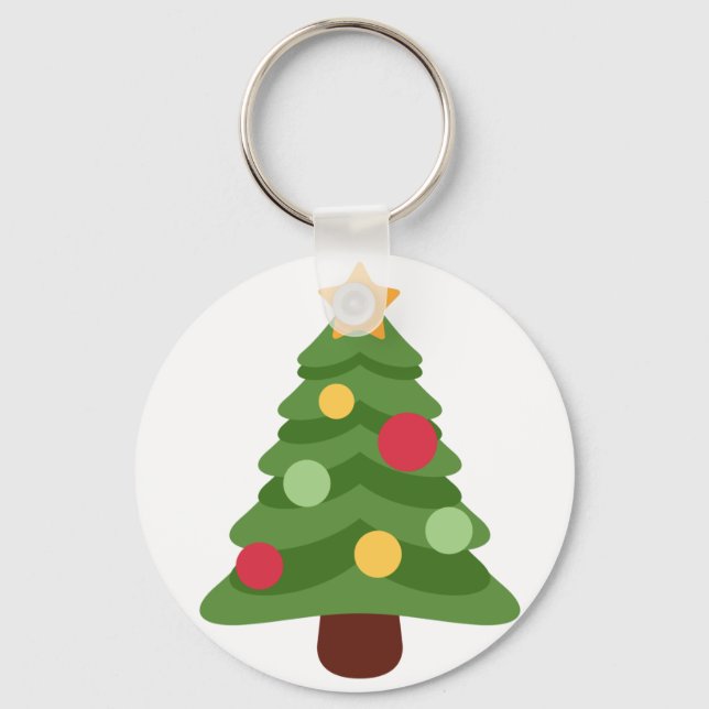christmas tree emojis key ring (Front)