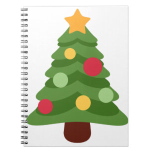 christmas tree emojis spiral notebook