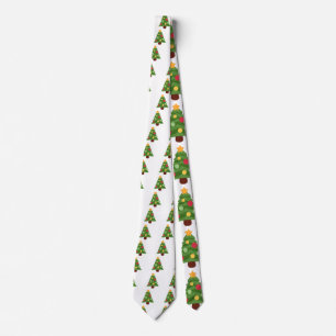 christmas tree emojis tie
