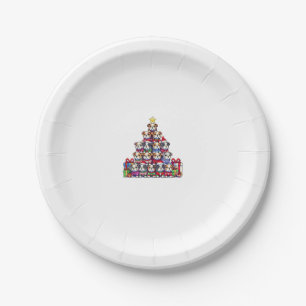 Christmas Tree English Bulldog Bulldogs _1 Paper Plate