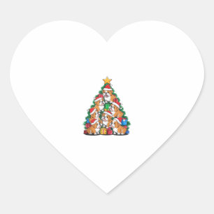 Christmas Tree English Bulldog Bulldogs Heart Sticker