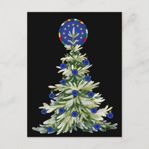 Christmas Tree - European Union Flag   EU Euro - b Postcard