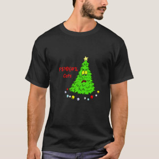 Christmas Tree F Cats Kittens Holiday Joke T-Shirt
