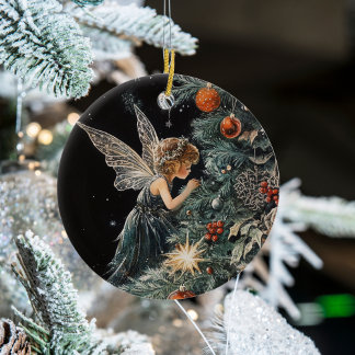 Christmas Tree Fairy Angel Ornament - Personalised