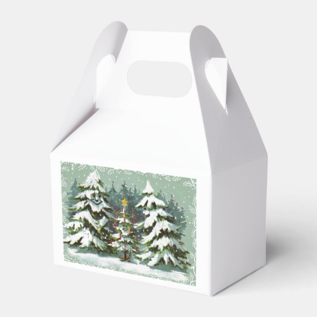 Christmas Tree Family Favour Box (Front Side)