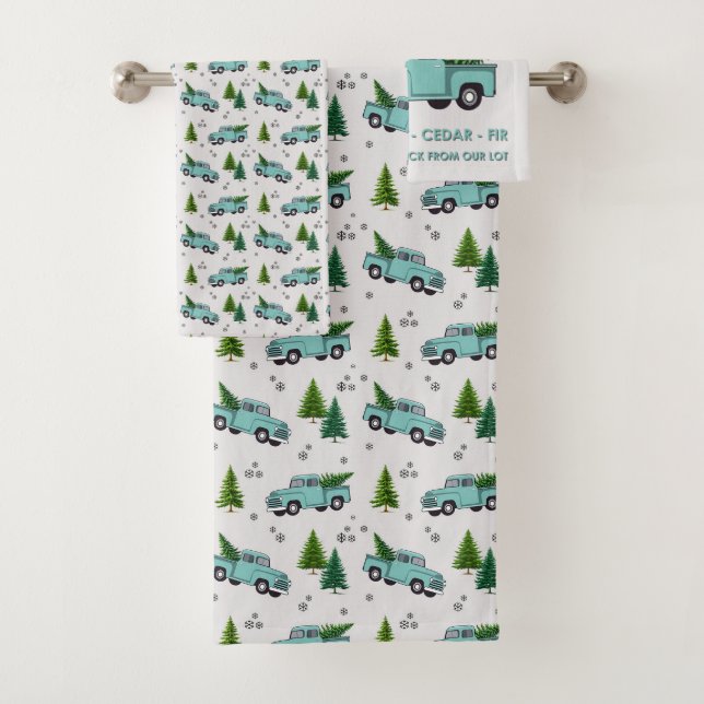 CHRISTMAS TREE FARM BATH TOWEL SET (Insitu)