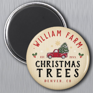 Christmas Tree Farm Pine Trees farmhouse style Magnet