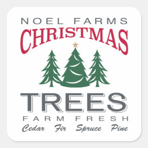 CHRISTMAS TREE FARM SQUARE STICKER