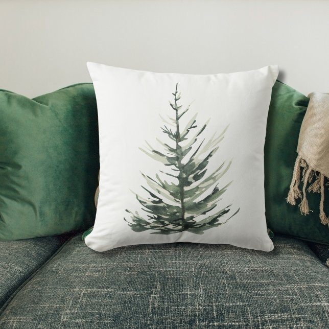 Christmas tree farmhouse Throw Pillow (Creator Uploaded)