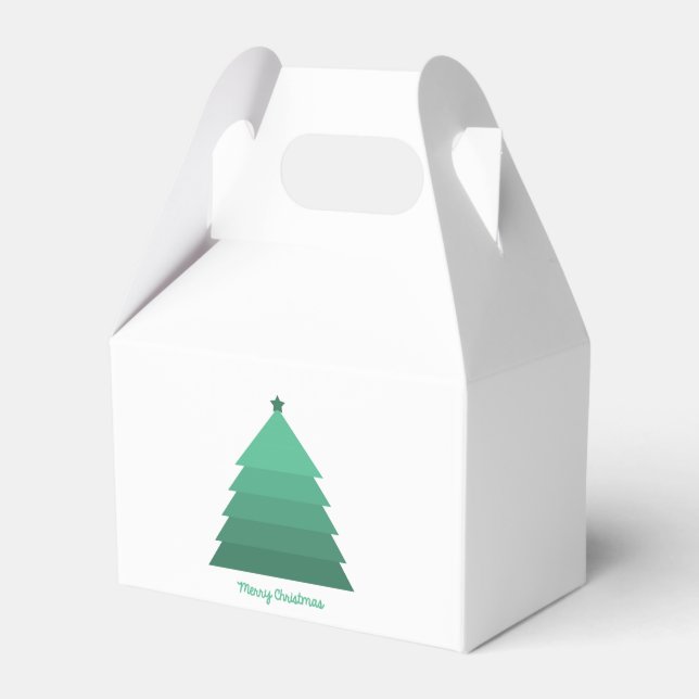 Christmas Tree Favour Box (Front Side)
