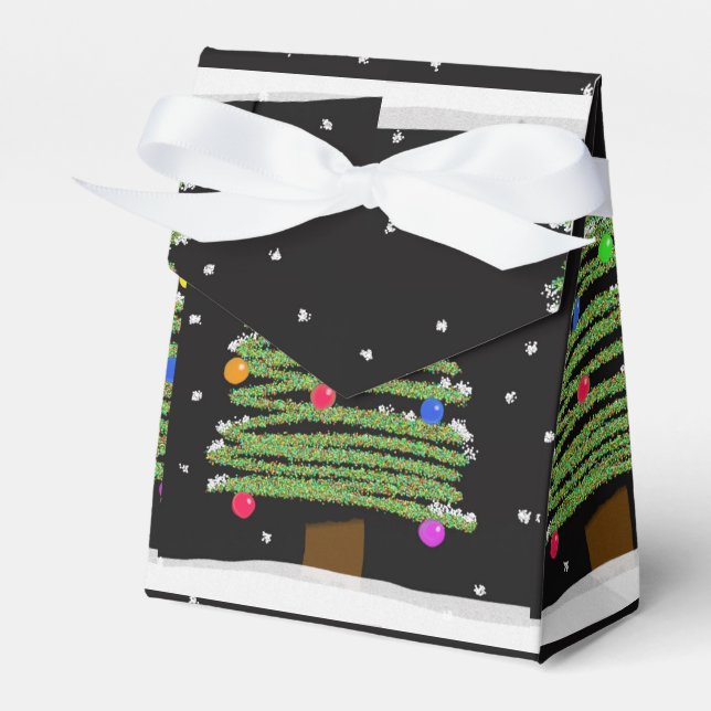 Christmas Tree Favour Box (Front Side)