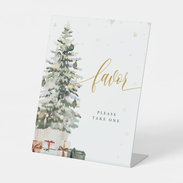Christmas Tree Favours Sign (Front)