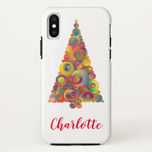 Christmas Tree Festive Chic Colourful Girly Case-Mate iPhone Case
