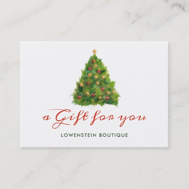 Christmas Tree Festive Holiday | Gift Certificate (Front)