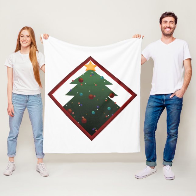 Christmas Tree Fleece Blanket (In Situ)