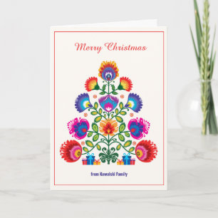 🎄Christmas tree - folklore style Card