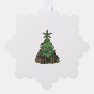 Christmas Tree For Military Decoration Card