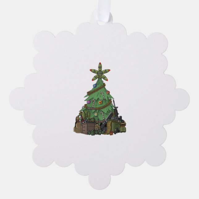 Christmas Tree For Military Decoration Card (Front)