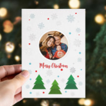 Christmas tree forest and snowflakes custom