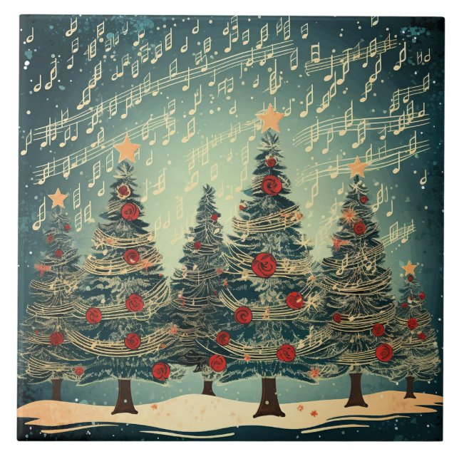 Christmas Tree Forest Celebration Tile (Front)