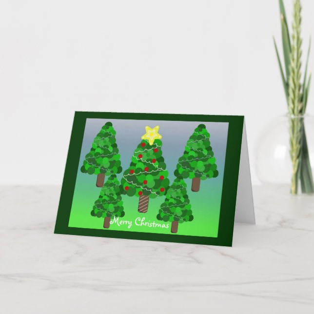 Christmas Tree Forest Holiday Card (Front)