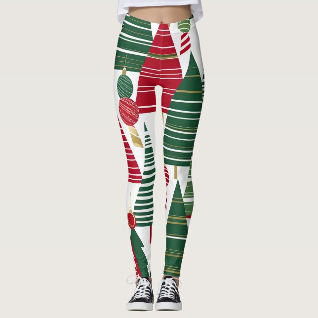 christmas tree forest leggings (Front)