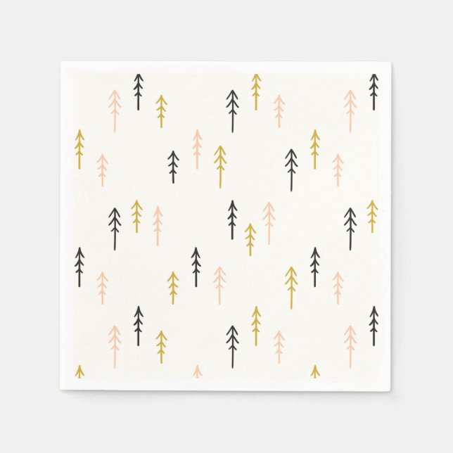 Christmas Tree Forest Pattern Napkin (Front)