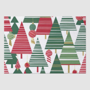 christmas tree forest tissue paper