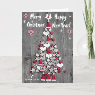 ‎Christmas tree from decorations QR-code card