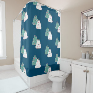 Christmas Tree Frosted Cookie Add Any Colour Shower Curtain