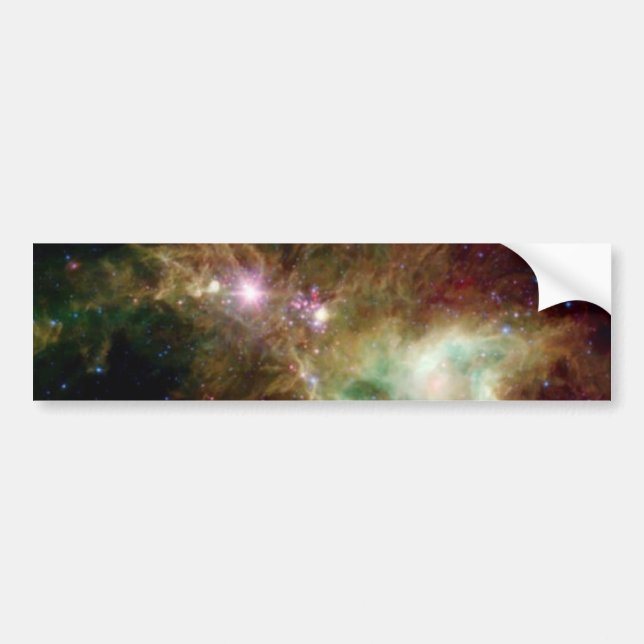 Christmas Tree Galaxy Bumper Sticker (Front)